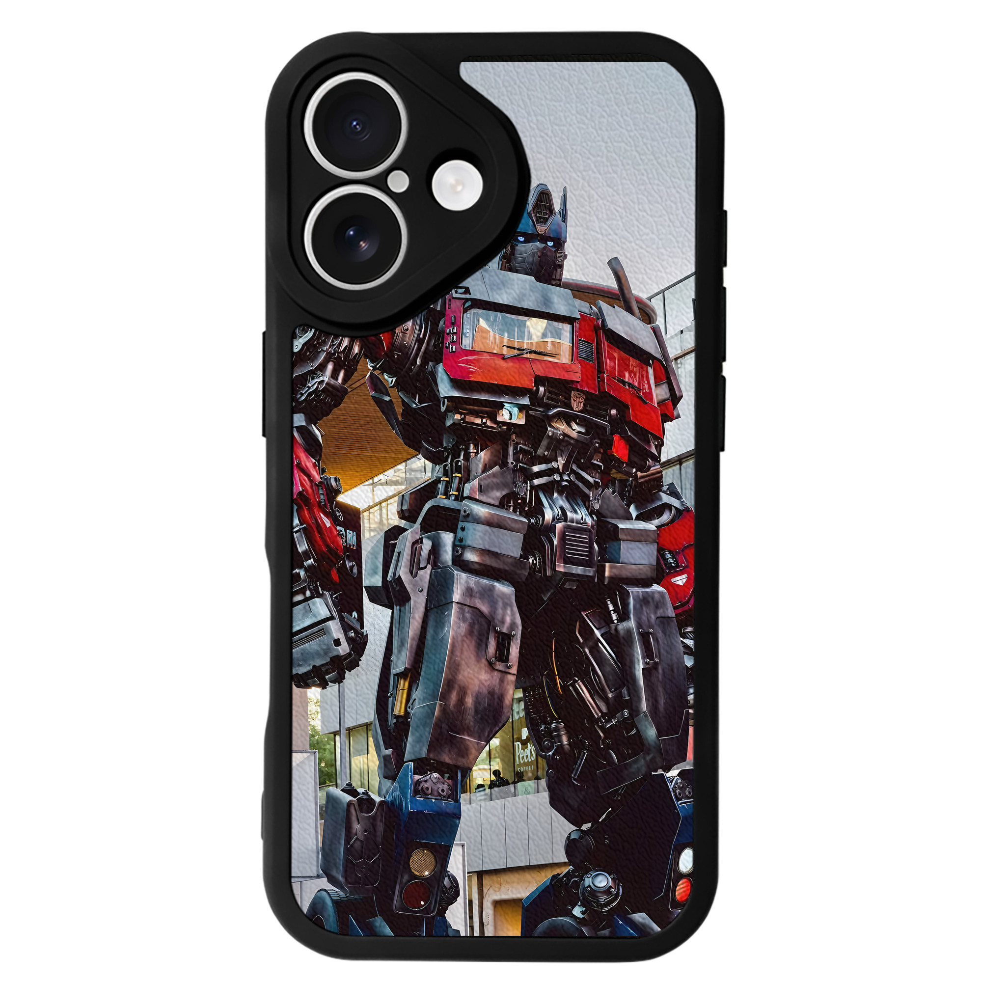 （画像用） Transformers トランスフォーマー 【iPhone 16シリーズ対応】シリコンスマホケース（レザー調） 材質：シリコン